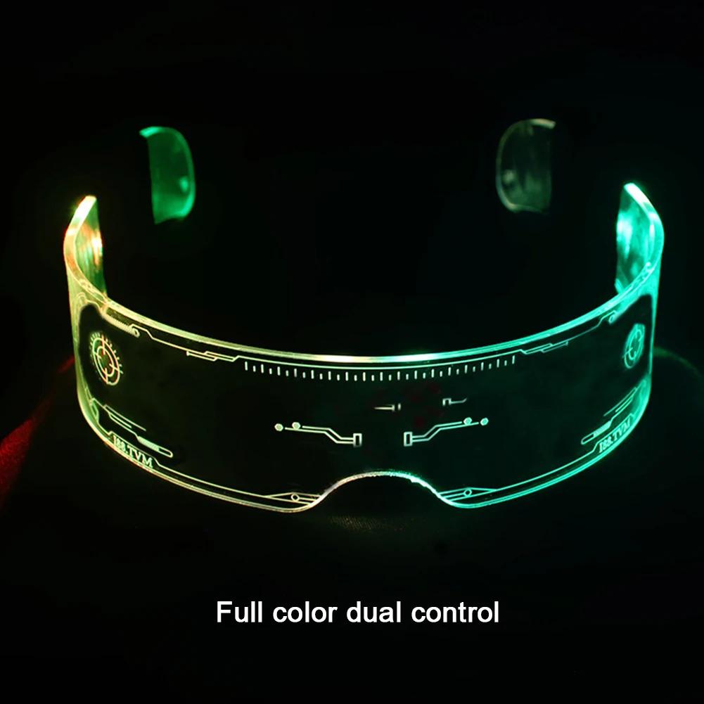 LED Brille USB Wiederaufladbar Kabellos Leuchtende Brille Nacht Bar Party Geschenke Neon Party Elektronische Requisiten für Halloween Weihnachten