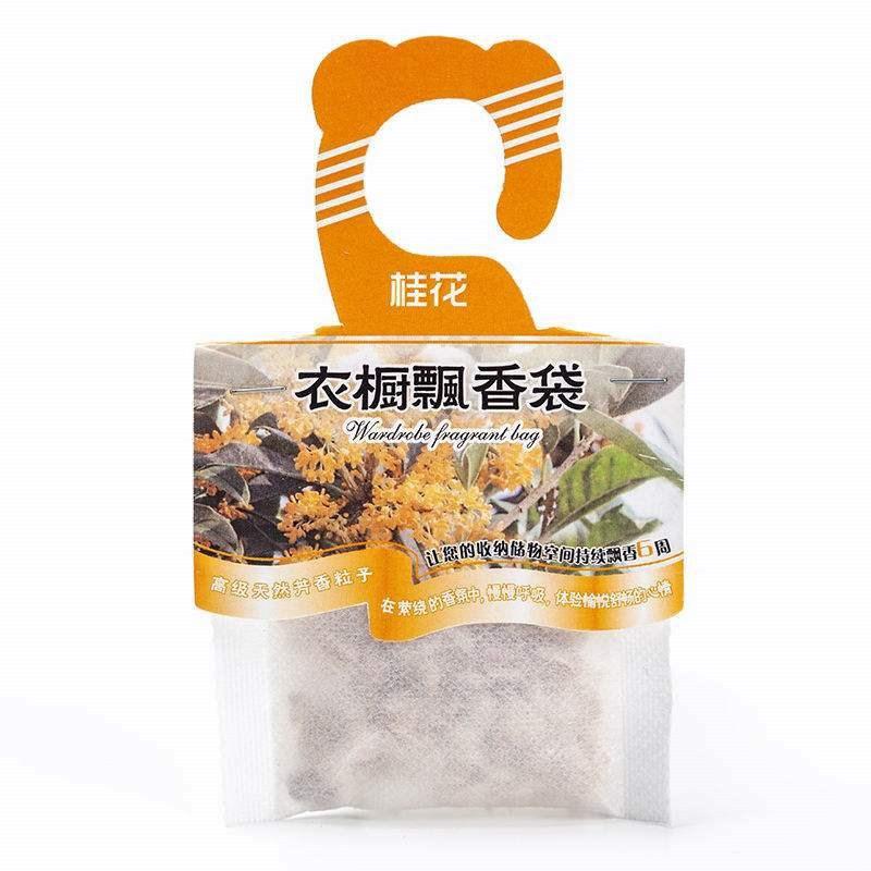 1 Stück Zitrone Lavendel Rose Osmanthus Lufterfrischer Natürliche Düfte Hängende Gewürze Tasche Kleiderschrank Desodorierende Papier Sachet Schrank Osmanthus-1PCS