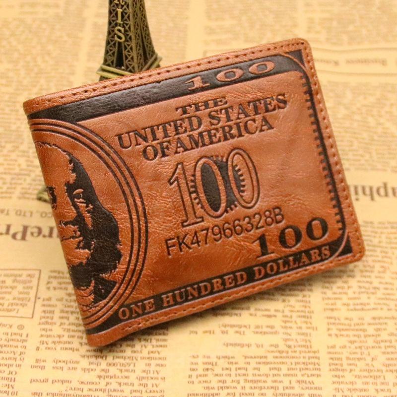 Hohe Qualität PU Leder Männer Brieftasche Mode Dollar Preis Kurze Brieftasche Casual Kupplung Geld Geldbörse Tasche Kreditkarte Halter dunkel kaffee