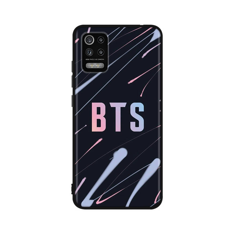 BT10 BTS Bangtan Boys Hülle für iPhone 16 15 Plus 14 13 12 11 Pro 8 7 6S 6 SE 5S X XR XS Max Realme C30 C33 C31 9I Huawei P30 Schwarze Weiche Hülle Huawei Mate 20 ebenholz