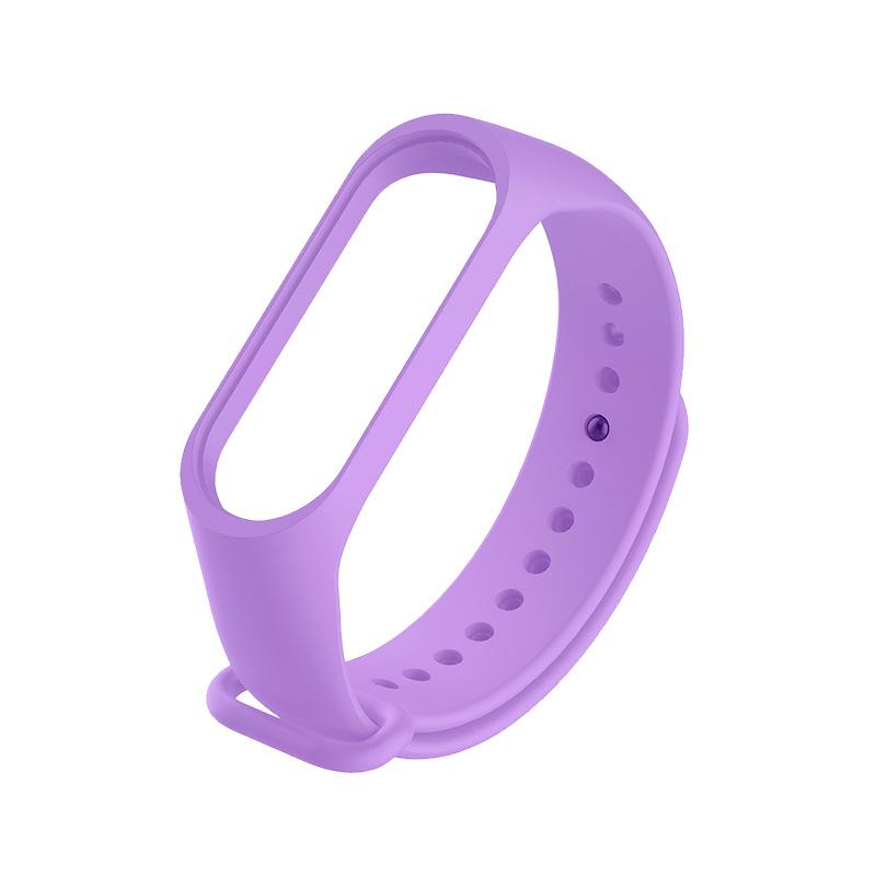 Weiches Silikon-Armband, Ersatz für Xiaomi Mi Band 8, 7, 6, 5, 4, 3, Armband, Smart-Armband, Ersatzzubehör For Mi Band 7/6/5/NFC lavendel lila