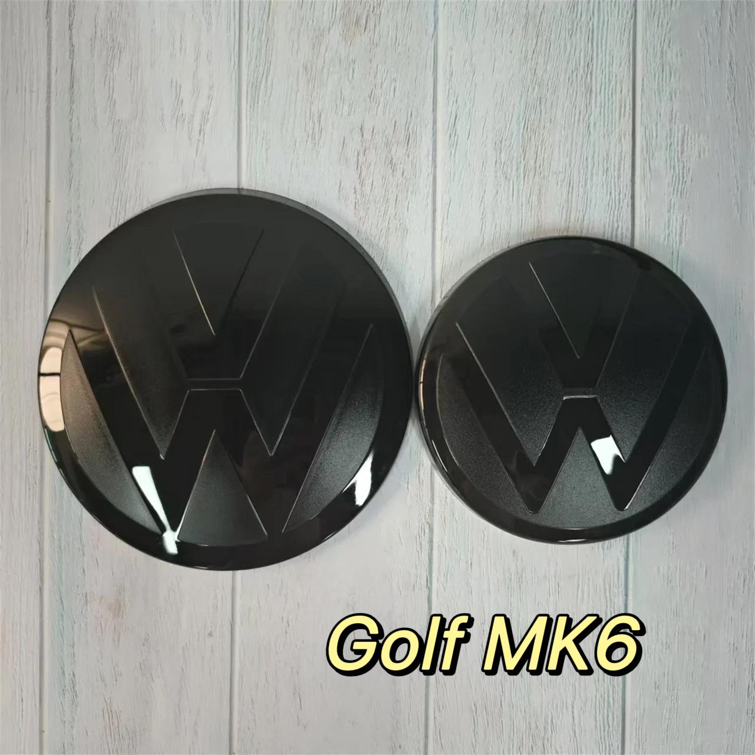 BTA1 2026 Heiße Embleme Für VOLKSWAGEN VW 2 Stück Vorder- und Hinteremblem Für VW Golf 6/Golf 7/Golf 7.5/Golf 8 Beeinflusst ACC Nicht Modifiziertes Schwarzes th3 gray