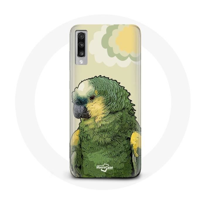 Hülle für Samsung Galaxy A70 Amazon Papageien Grün grün