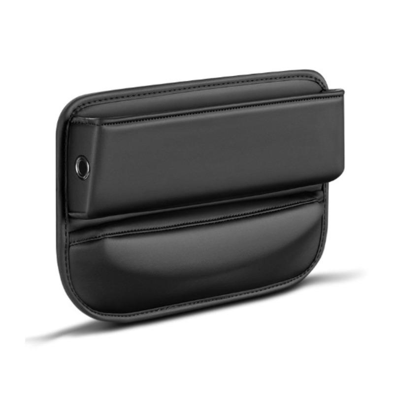 Autositz-Lückenaufbewahrungstasche, Autositz-Seitenspalt-Aufbewahrungsbox, Organizer, Lückenfüller mit Flaschenhalter, PU-Leder, universell Universal