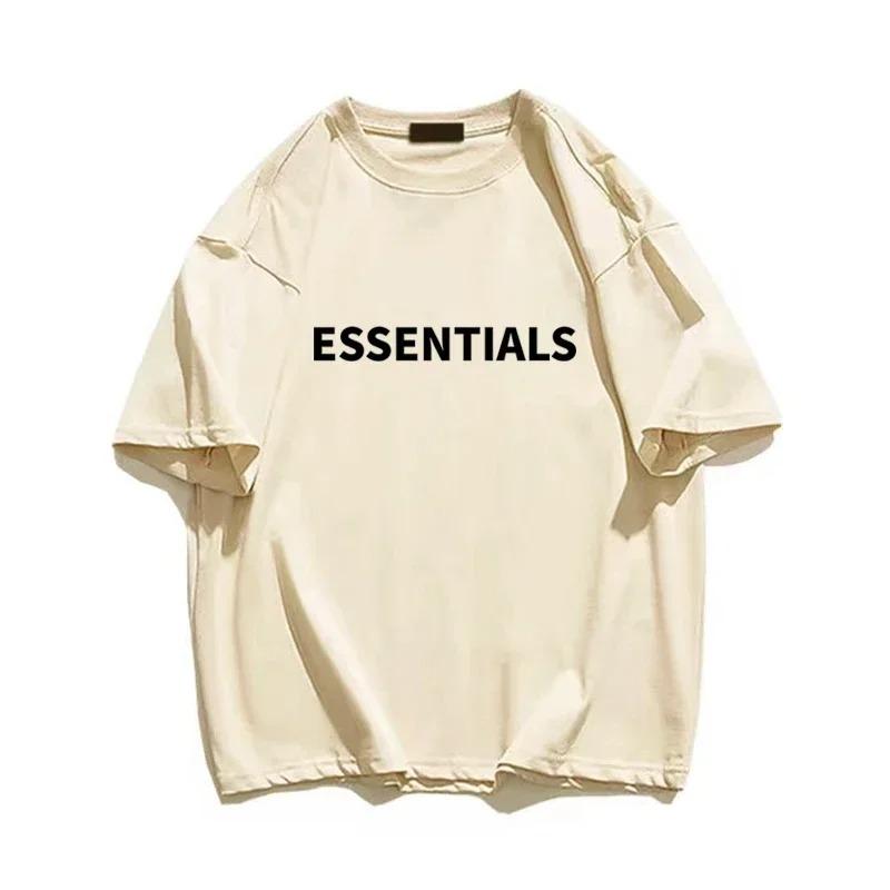 100% Baumwolle Lässiges Oversized Herren T-Shirt Streetwear Monogramm Print Linie Designer T-Shirt Streetwear Harajuku Kurzarm Oberteil Kleidung XXL schwarz