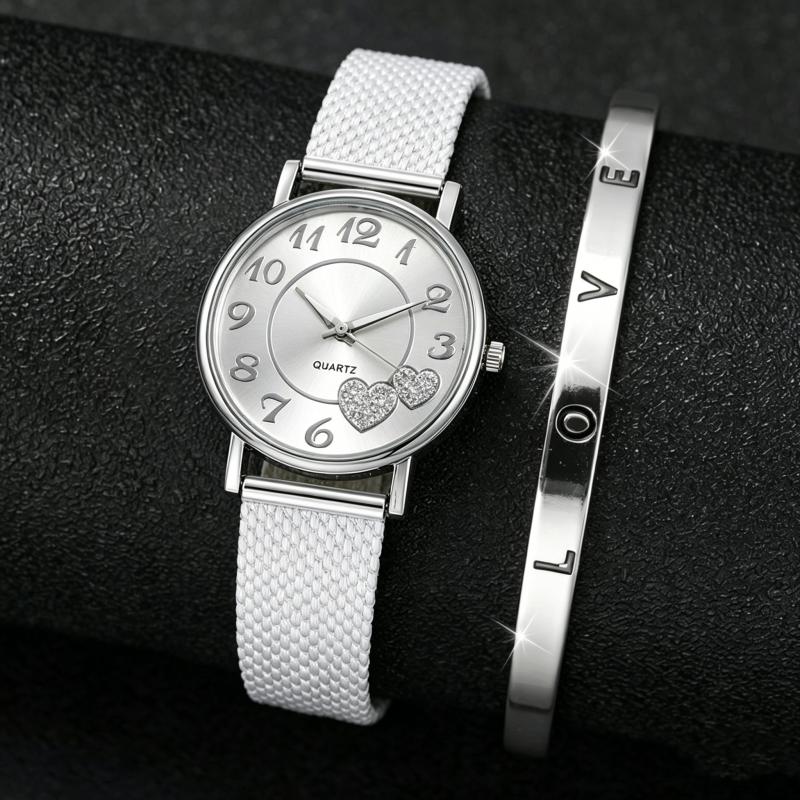Einfache Damen-Mode-Quarzuhr, Mesh-Edelstahl-Armband, lässige Damen-Armbanduhren silber grau
