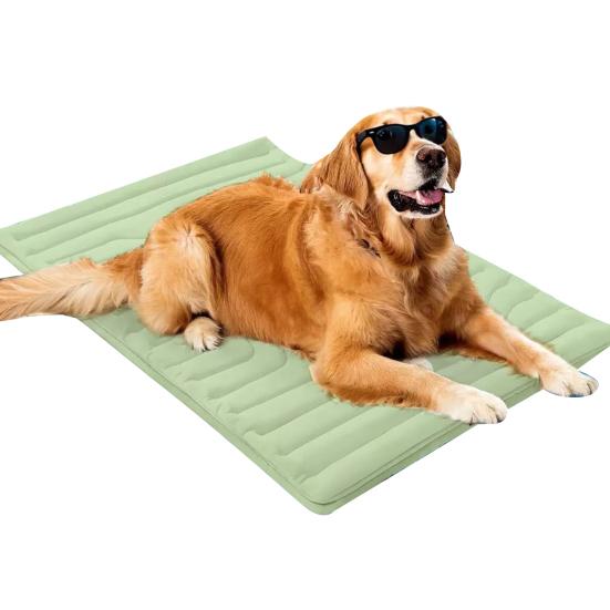 Hunde Kühlmatte Sommer Haustier Kühlbett Sofort Kühlpad Atmungsaktive Kühlende Decke für Hunde Katzen Innen- und Außenbereich M grün