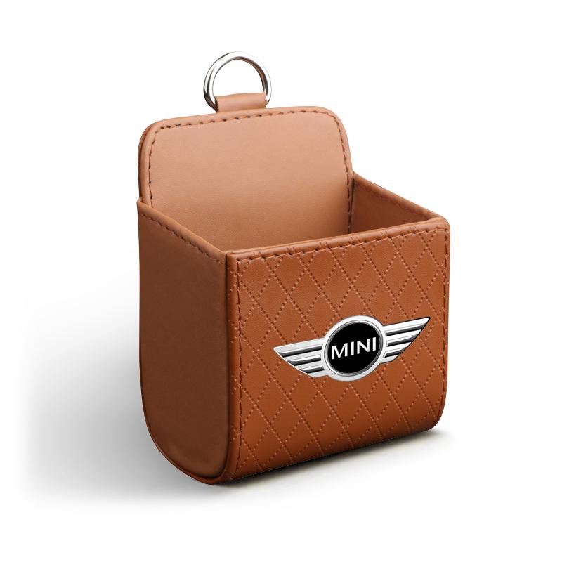 Auto Luftauslass Aufbewahrungsbox Telefon Brillen Organizer Autozubehör Für Mini Cooper One S Clubman R50 R53 R56 R60 F55 F56 R57 R58 R59 braun