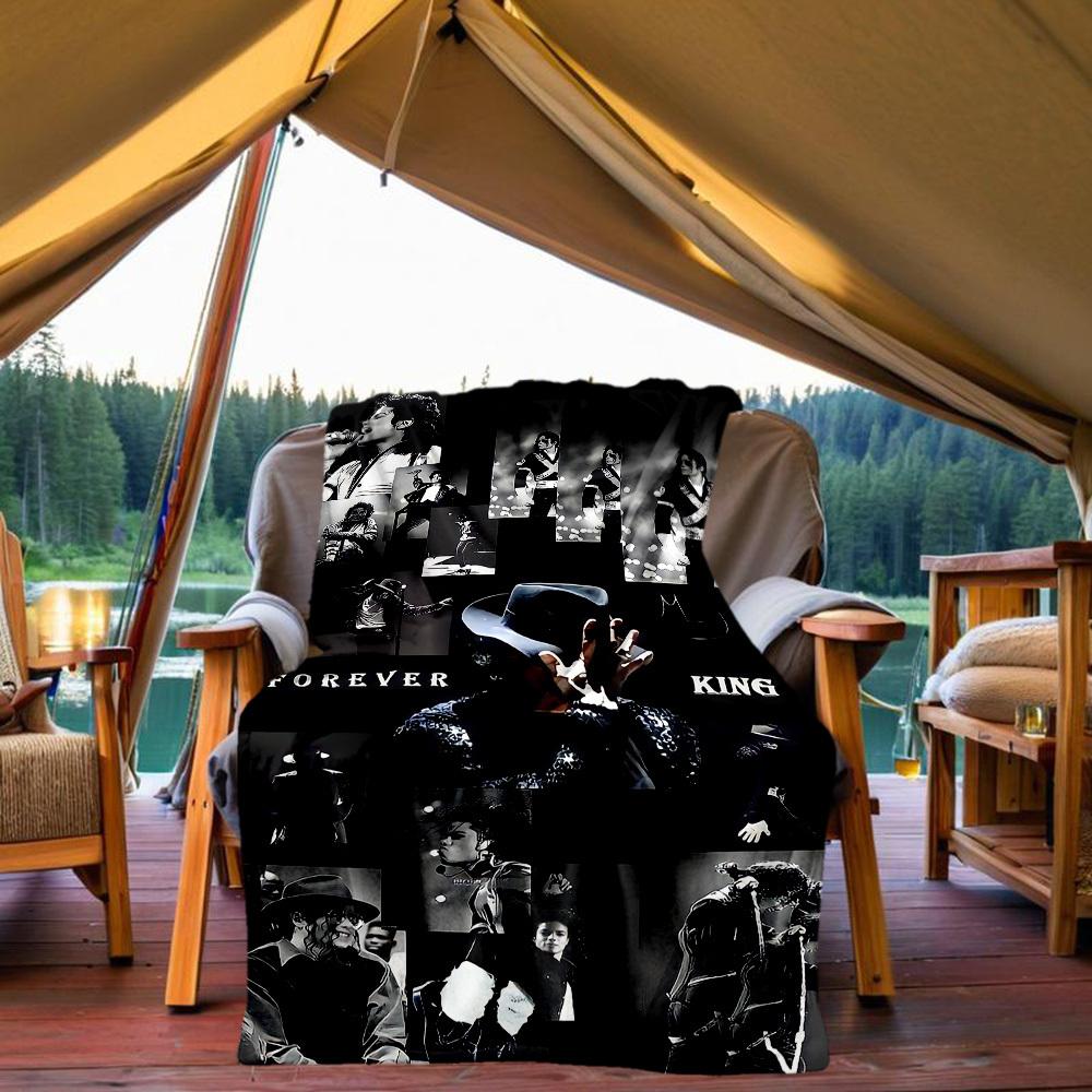 1 Stück Michael Jackson Outdoor-Decke Leichtes Flanell, Weich & Warm, Ganzjahresnutzung für Sofa, Outdoor, Camping, Wohnzimmer, Büro109 180cm x 230cm