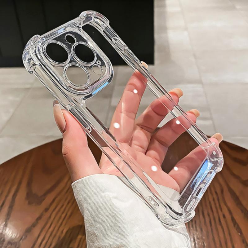 Stoßfeste Silikon Klare Handyhülle Für iPhone 17Air 16 13 11 12 14 Pro Max Mini Linsenschutz Rückseite Für iPhone 15 PRO XS MAX X XR Puls iPhone XS Max