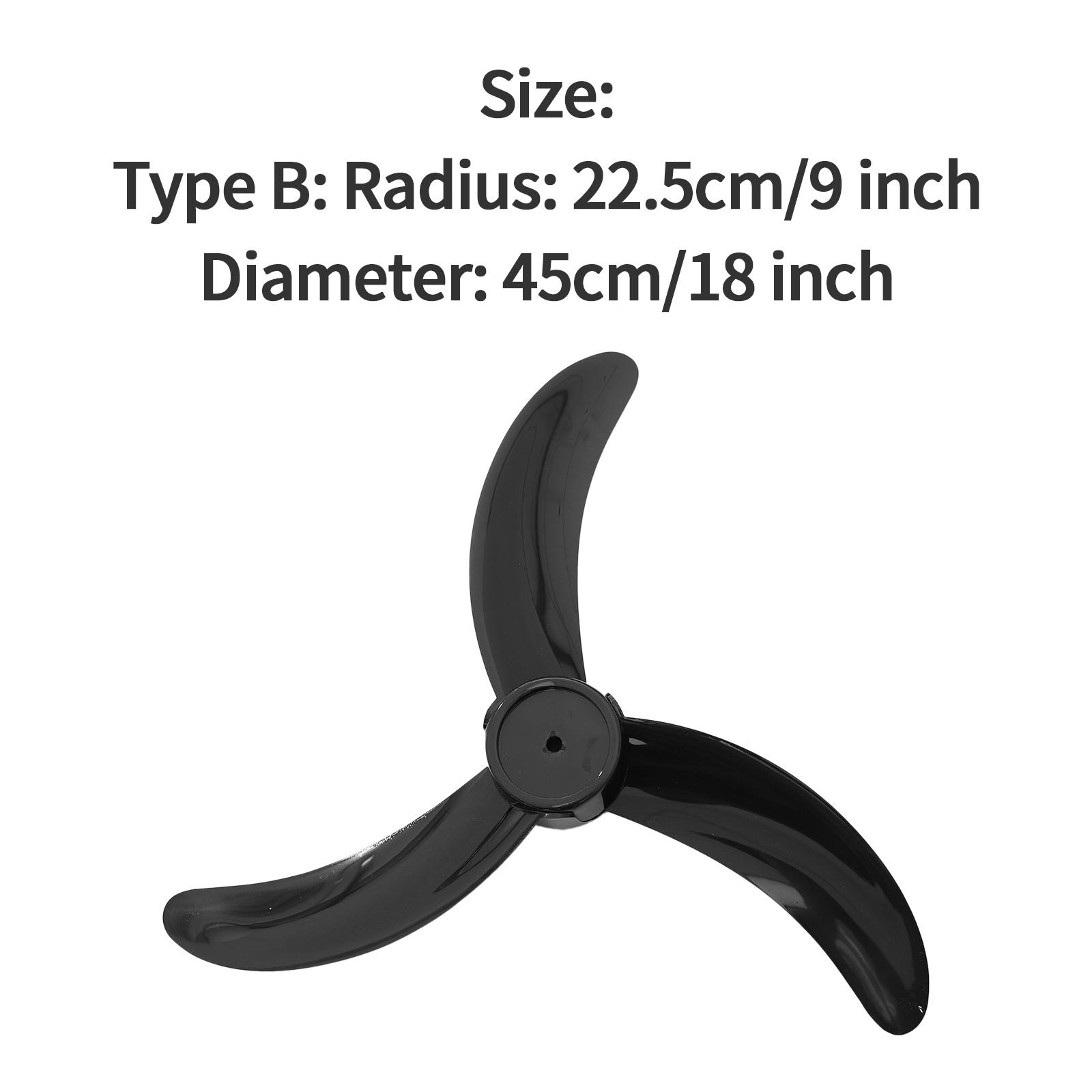 Lüfterflügel, 5 Blätter, Kunststoff-Lüfterflügel, Ersatz für Standventilator im Haushalt, Tischventilator, allgemeines Zubehör 18 inches