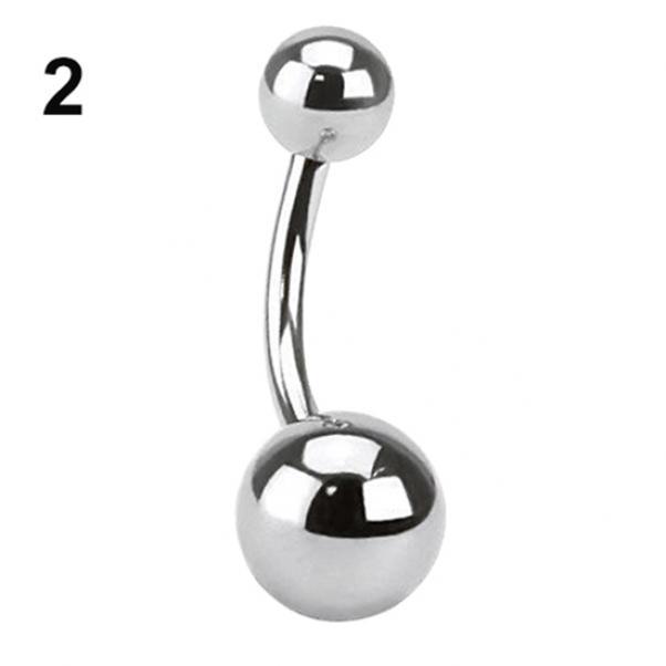 Neu Chirurgische Edelstahl Ball Barbell Bauchnabel Ring Taste Körper Piercing silber