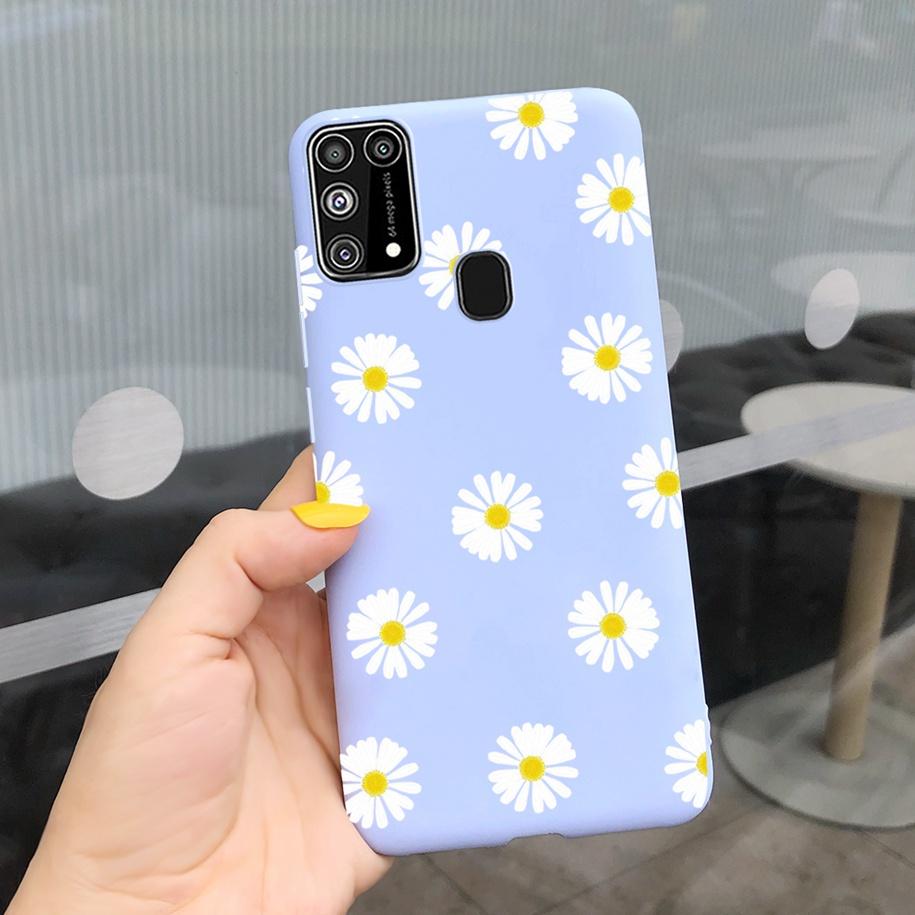 Silikon Hülle Für Samsung M31 M 31 Cover Frische Blume Feder Stoßfest Handy Hülle Für Samsung Galaxy M31s M31 s M315 M317 Etui Samsung M31