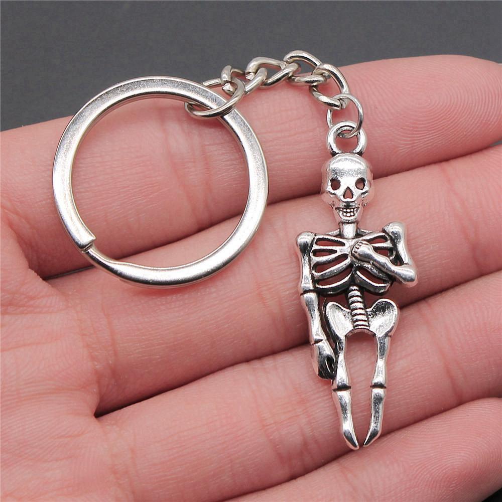 Totenkopf Adler Schlüsselanhänger Herrenschmuck Jahrestag Elegante Günstige Niedliche Sachen A13-1pcs-41x15mm