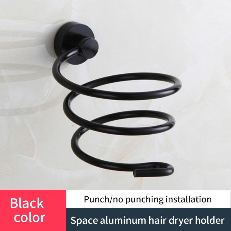 Badezimmer Trockner Halterung Wandregale Föhn Halter Föhn Dusch Organizer Box Toiletten Gebläse Halter Badezimmer Zubehör Regal Für black