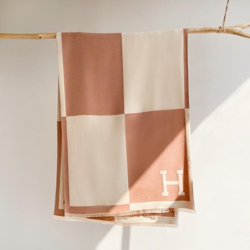 Kaschmir klimatisierter Raum Farbabstimmung Schal Damen Oberbekleidung Winter neu vielseitig einfach warm Schal vielseitiger Schal doppelt verwendbar 185X65cm khaki