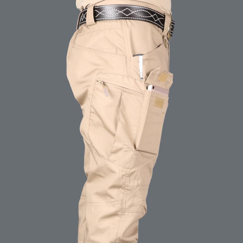 Neue Herren Casual wasserdichte Outdoor-Trekking-taktische Hose, atmungsaktive Arbeitshose mit mehreren Taschen, Cargohose, Militär-Armeehose, Übergröße 6XL khaki