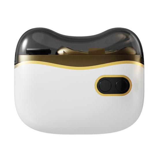 Elektrischer Nagelknipser-Polierer mit LED-Licht, 2 Geschwindigkeiten, wiederaufladbar, 3-in-1, automatischer Fingernagel weiß