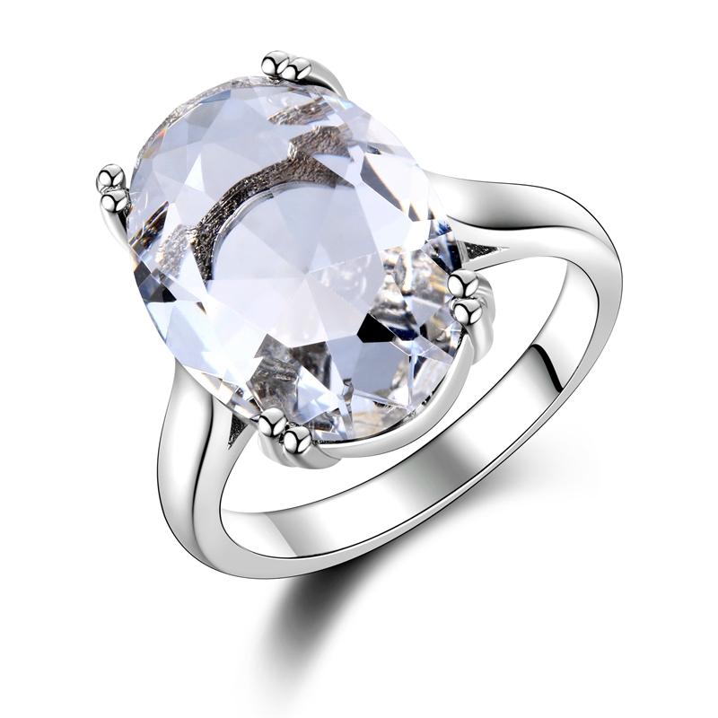 Mode frauen Schmuck S925 Silber Ring Mystic Feuer Regenbogen Topaz Ringe Förderung Elegante Hochzeit Schmuck anillos Party Geschenk 9 weiß