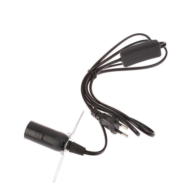 Salz Lampe Anhänger Led-lampe Hängen Lampe Suspension Halter Eu Stecker 1,8 M Netzkabel Kabel E14 Sockel Lampe basis Mit Schalter Draht schwarz