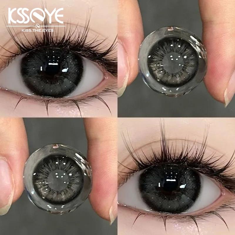 Kontaktlinsen-Grade MillCreek 1 Paar farbige Kontaktlinsen Durchmesser 14,5 mm Wassergehalt 40 % großes Auge mit Goldpulver feinem Glitzer 0 schwarz