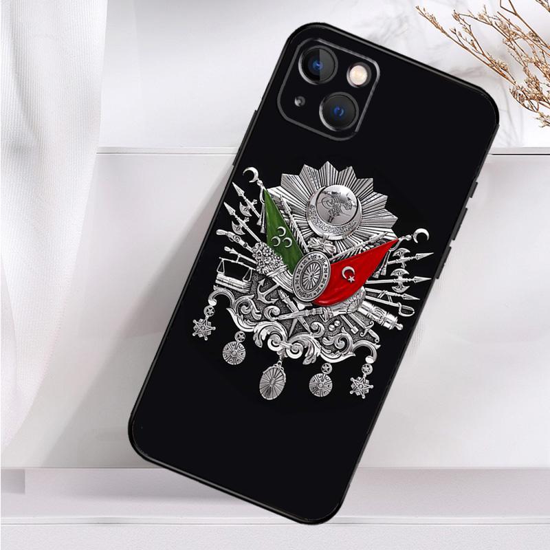 Osmanisches Reich Wappen Hülle für iPhone 14 16 15 Pro Max 11 12 13 Mini 7 8 Plus X XR XS MAX Weiche stoßfeste Hülle iPhone 12 mini