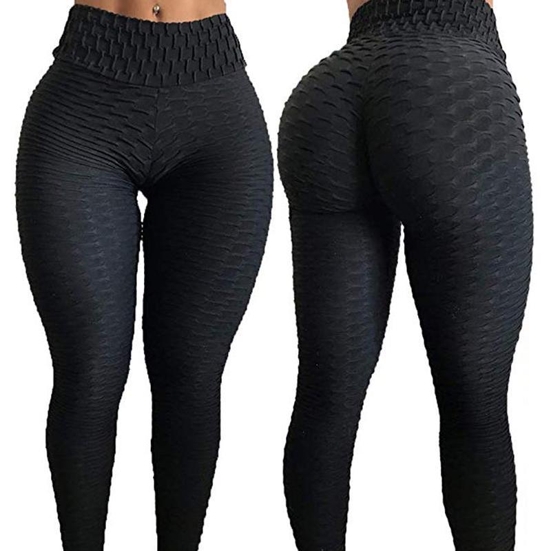 Hosen Frauen Leggings Hohe Taille Push Up Mesh Design Hosen Hosen Schwarz Sportswear Fitness Leggings M schwarz