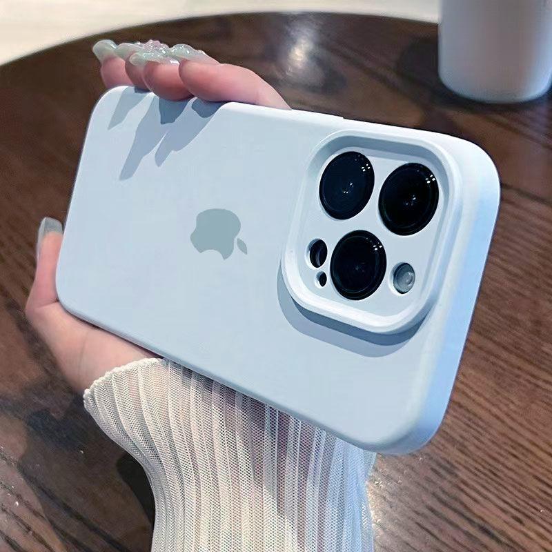 Handyhülle aus reinem Flüssigsilikon für Apple iPhone 16 Pro Max – weiches, stoßfestes Silikon, einfache Vollabdeckung auf dem iPhone 16/15/14/13/12/11/Pro/Plus/ProMax Apple 16Promax blau