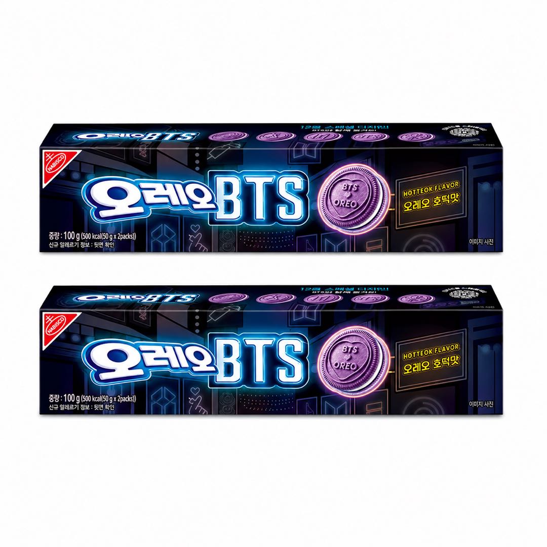 OREO BTS Lila Sandwich-Kekse im koreanischen Stil, 100g, 300g, 1000g #SugarPancake100g x 2pack