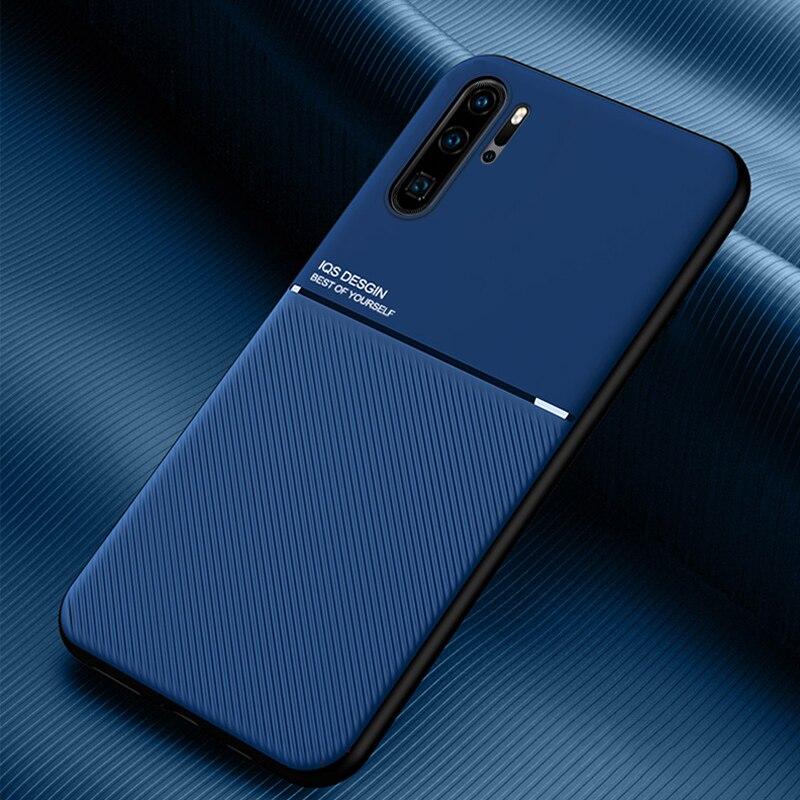 Magnetische Lederhülle für Huawei P30 Pro Lite P20 P40 Honor 20 10 8X 10X Lite P30Pro P30Lite P20Lite. Eingebaute Metallplattenabdeckungen For Huawei P30 Pro blau