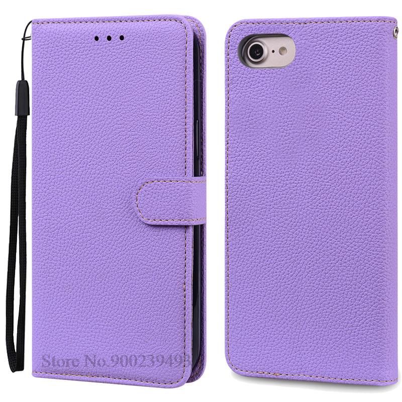 Luxus Brieftasche Hülle für iPhone 6 6S Hülle iPhone 7 8 Plus Weiche Silikon Leder Klapphülle für Coque iPhone 8 7 6 6S Plus Cover Tasche iPhone 6 6S licht lila