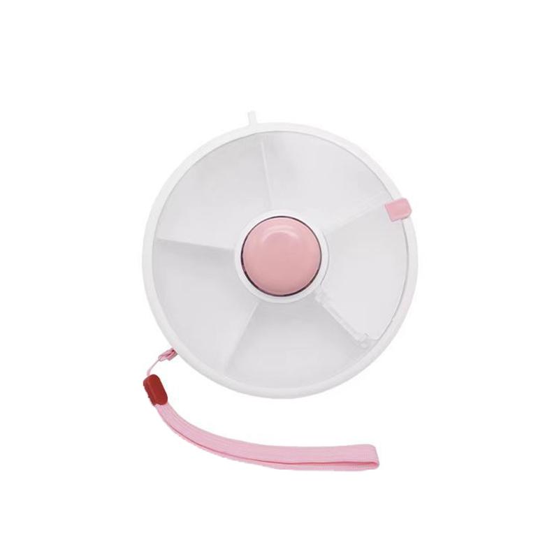 Snack-Spinner, rotierende Snack-Box, tragbar, Melonen-Süßigkeiten-Samen-Organizer, Aufbewahrungsboxen, Obstschalen, Snack-Spinner-Behälter für Kinder rosa