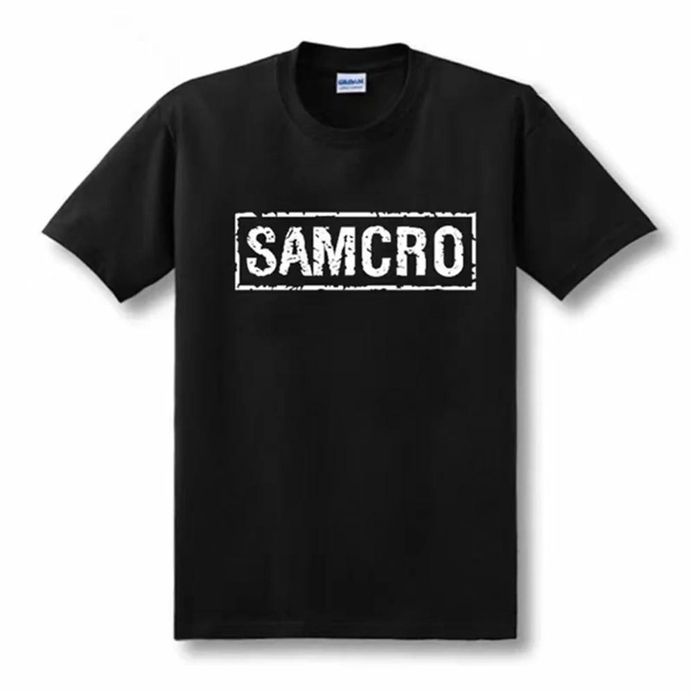 Sons of Anarchy SAMCRO Print T-Shirt Männer Frauen Trend Hip Hop Rock Übergroßes Kurzarm-T-Shirt Baumwolle T-Shirts Kleidung Tops 65051 M