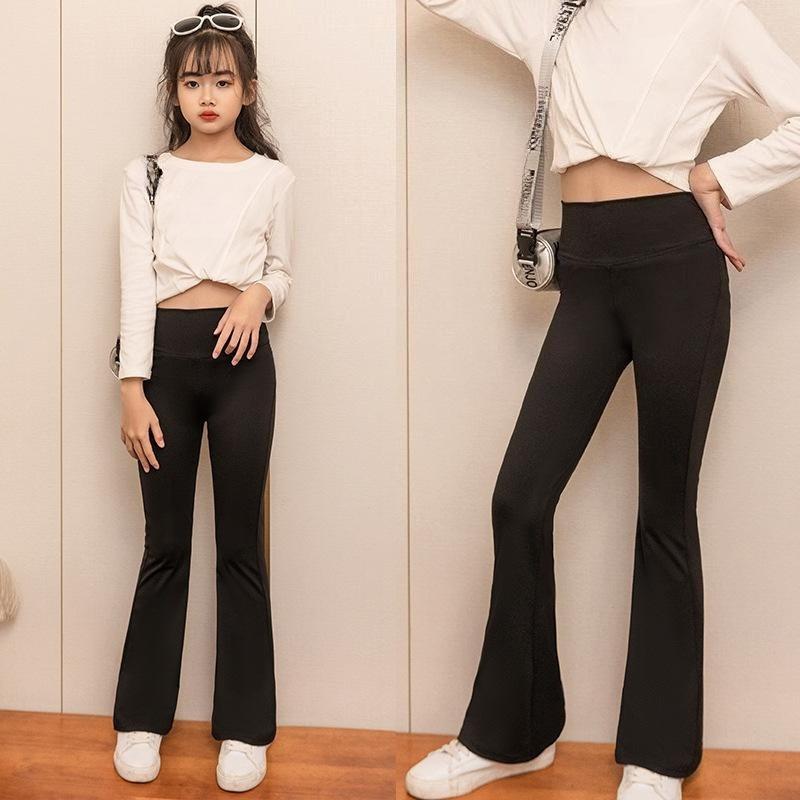 Mädchen Hosen Kleinkind Kind Baby Mädchen Kleidung Herbst Flares Hosen Elegante Kinder Böden Mode Hosen 160cm schwarz