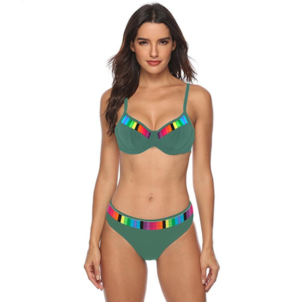 Push-Up Weiblichen Badeanzug Frauen Sexy Bikini Set Bademode Schwimmen Separate Zwei Stück Brasilianische Badeanzug XL