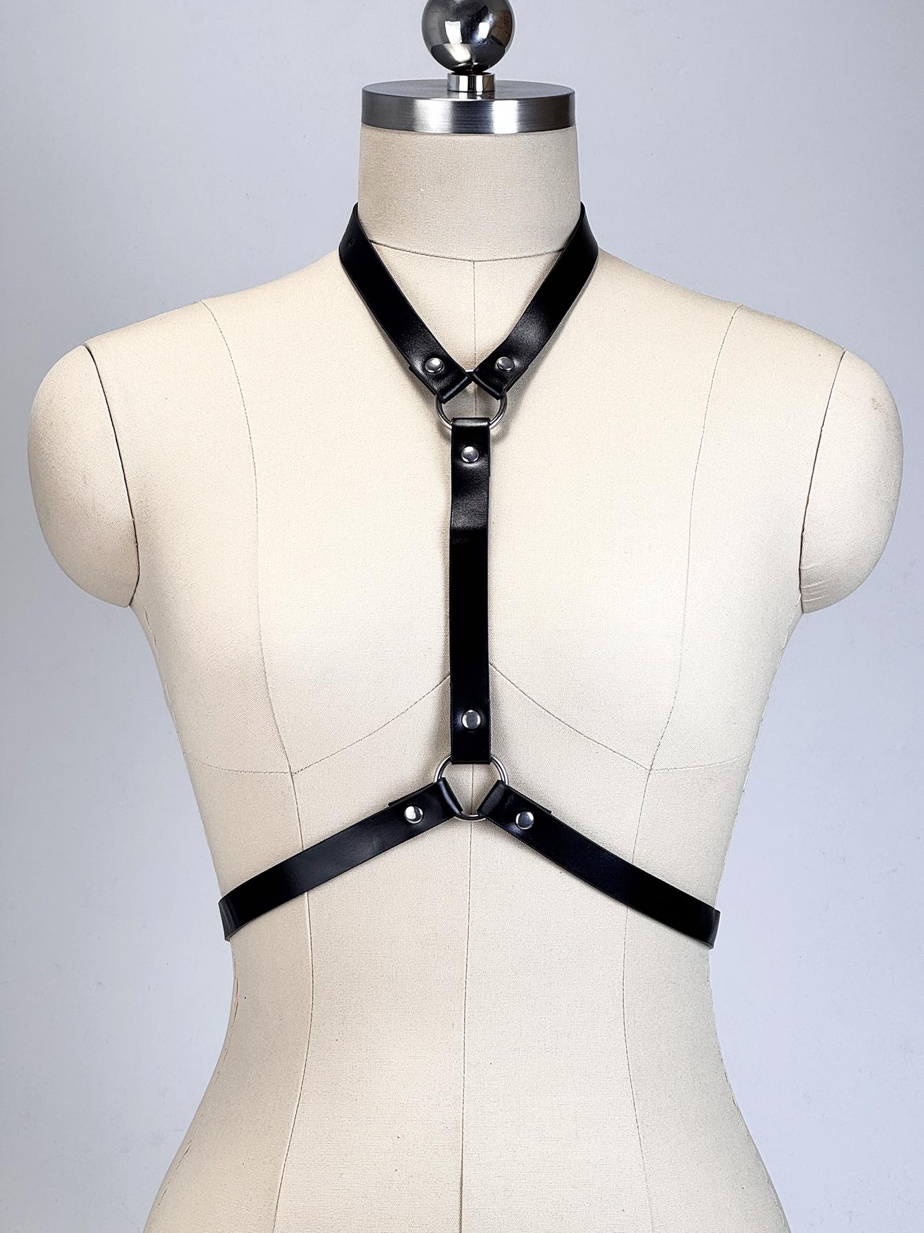 Damen Mode Gürtel Street Style PU Leder Harness Gürtel Korsett Dekorative Punk Leder Taillenband Gothic Bekleidung Accessoires