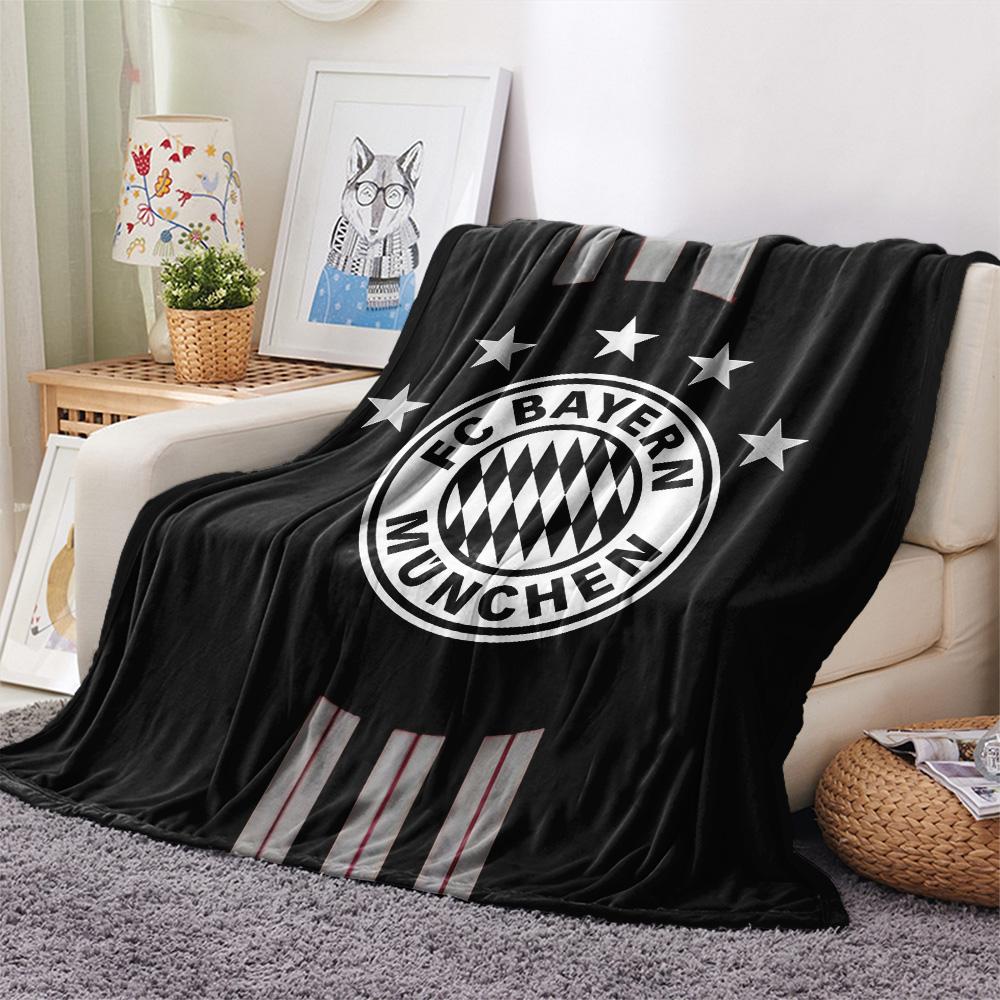 1 Stück FC Bayern München Druck Flanelldecke, Hohe Qualität, Bequem für alle Jahreszeiten, Heimdekoration, Wärme und Komfort, Perfekt für Weihnachtsgeschenke 80cm x 120cm white