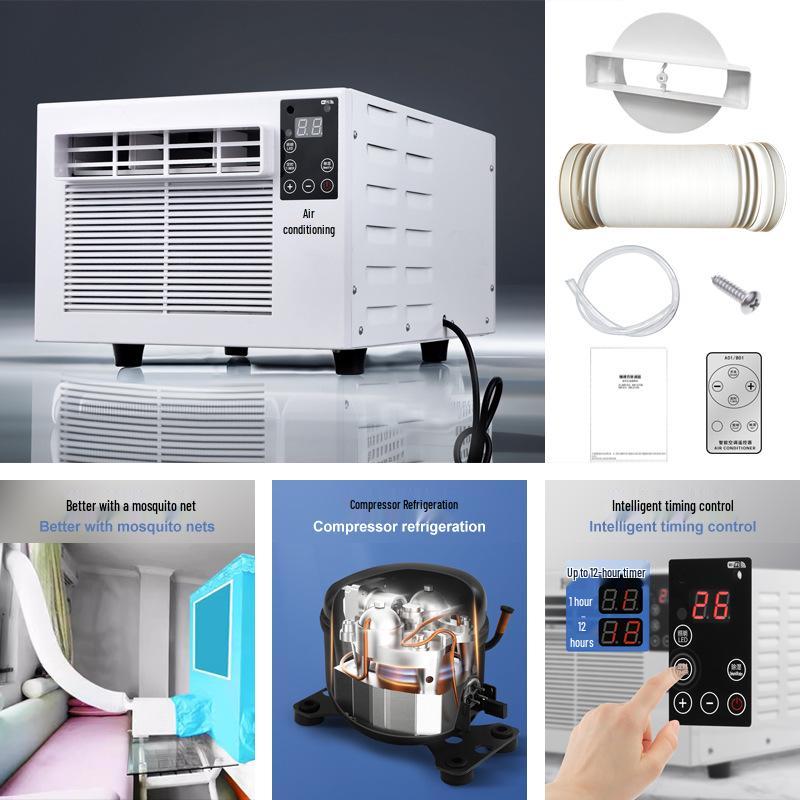 Moskitonetz für Innen, Schlafsaal, Mobile Klimaanlage, 1 PS, Freie Installation & Entwässerung, Zeltkompatibel 220V UK plug