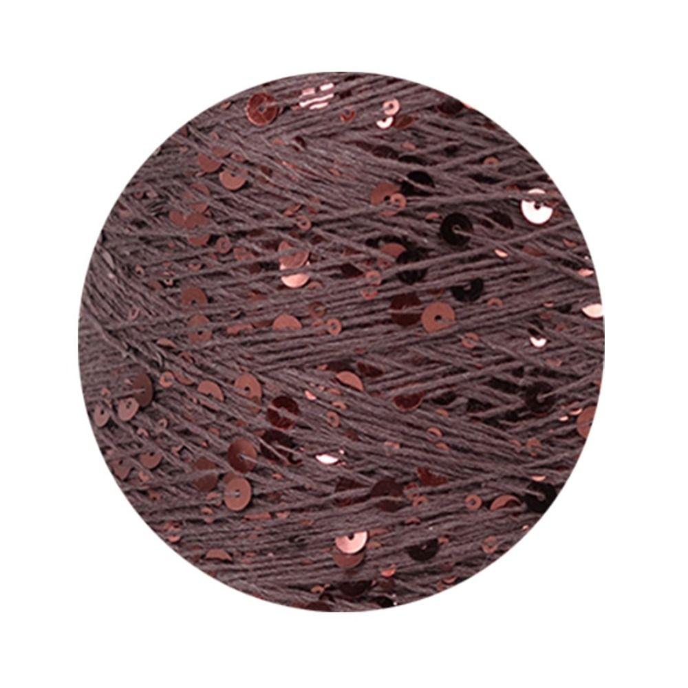 Mit Pailletten DIY Handwerk Nähen Stricken Wolle Faden Pailletten Garn Strickgarn Bekleidungszubehör braun