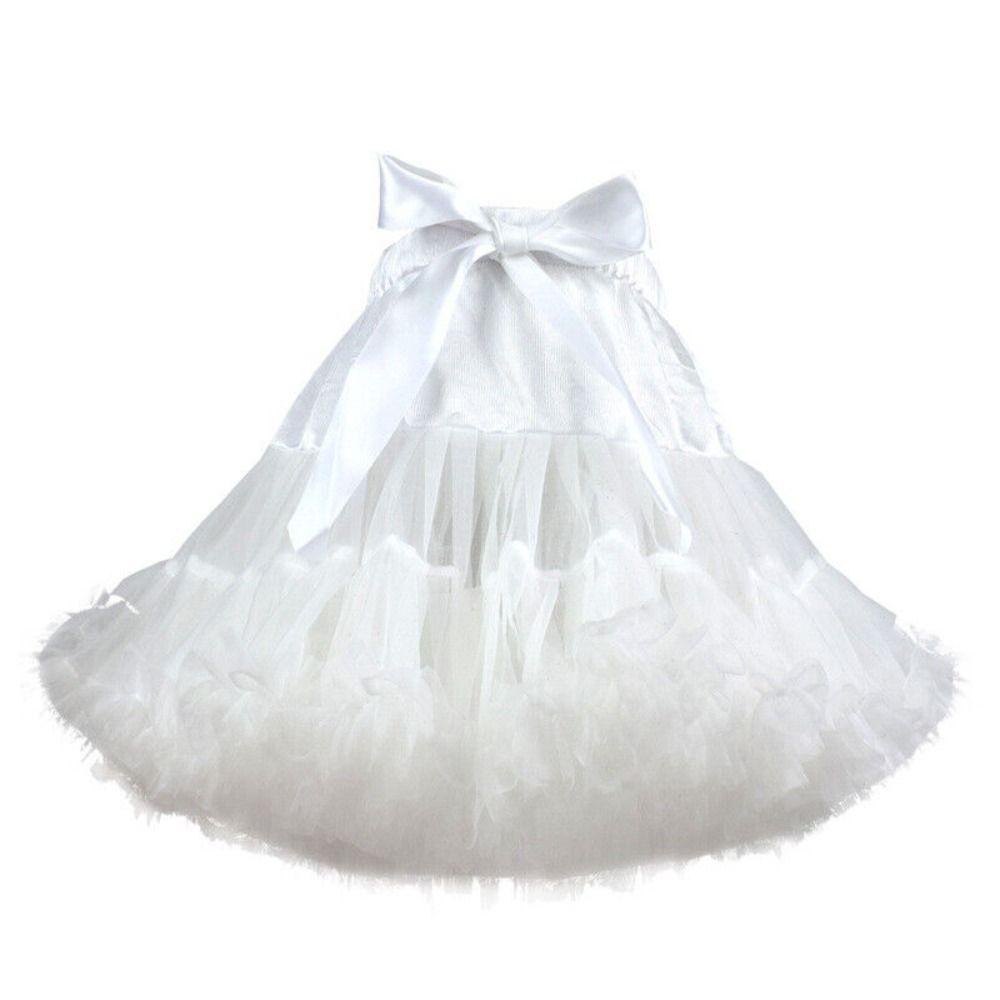 Damen Rockabilly Lolita Vintage Petticoat Krinoline Weiches Garn Rock Knochenloser Unterrock weiß