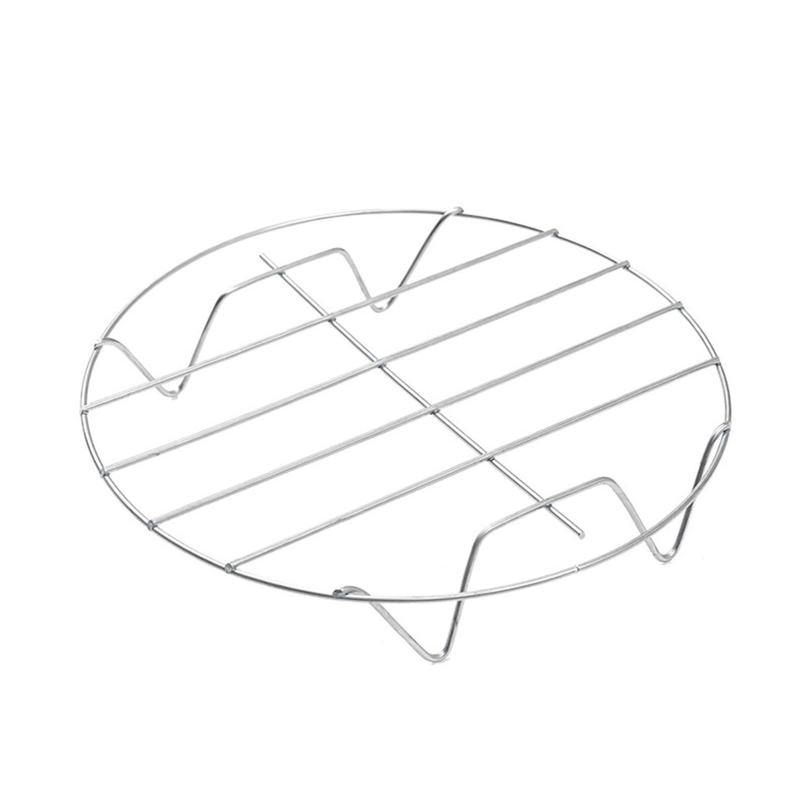 Dampfgestell Edelstahl Hochfüßig Rund Backen Kühlen Dämpfen Grillen Gestell für Eier Brötchen