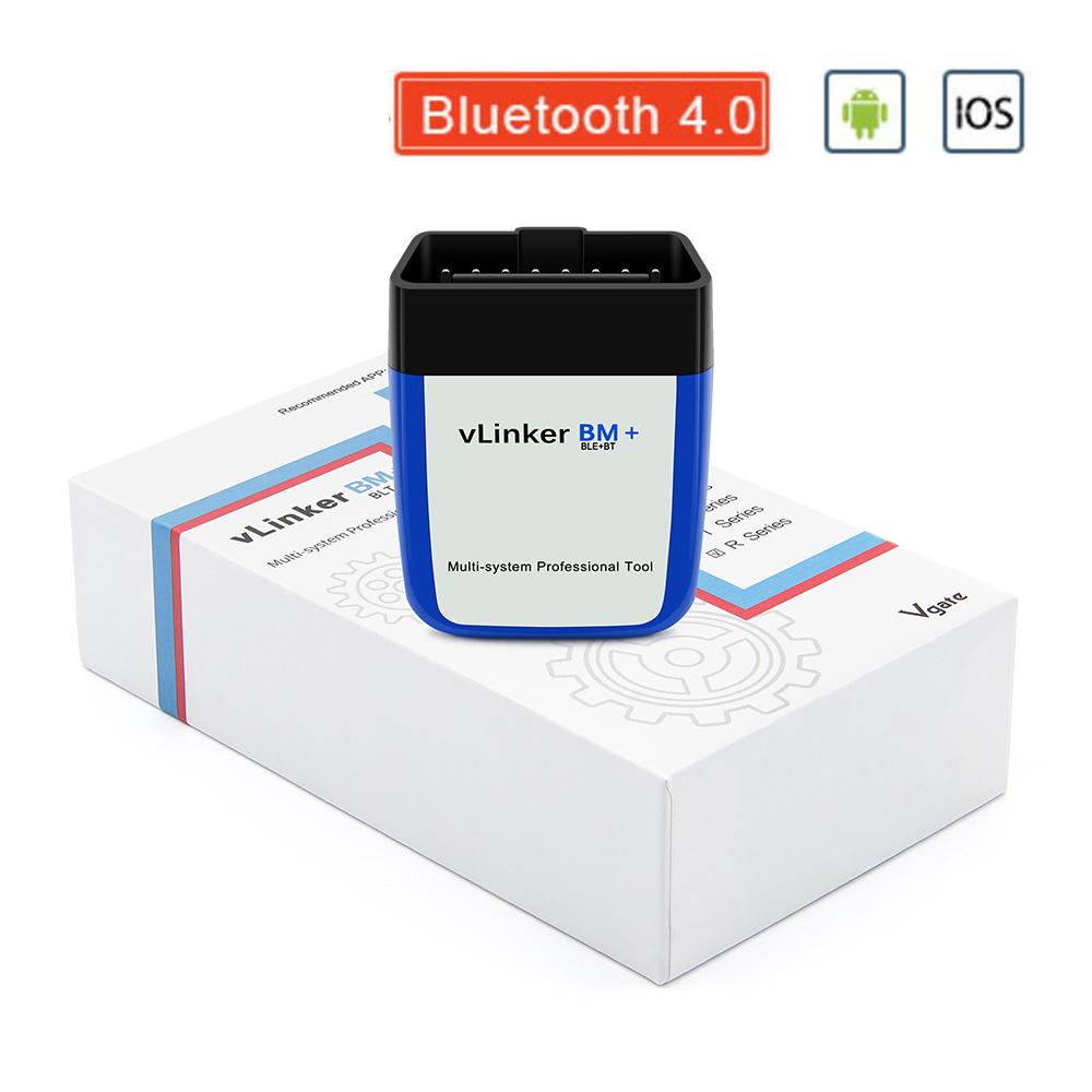 Vgate vLinker BM+ Auto OBD Scanner Werkzeug für BMW Auto Flash Versteckt Bimmercode Dediziert ELM327 Bluetooth 4.0 Für Android IOS Auto Code Leser Scanner Werkzeug BM+Bluetooth 4.0