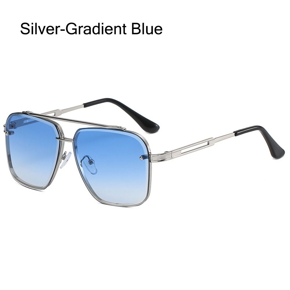 Vintage Großer Metallrahmen Farbverlauf Sonnenbrille Fahren Klassisch Reise-Sonnenbrille UV400 Schutz Sonnenbrille für Damen und Herren