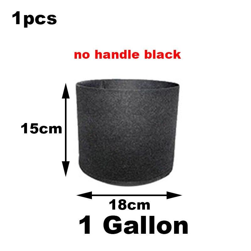 5 gal 10 gal Stoff Pflanze wachsen Taschen Töpfe Obst Blumentopf Werkzeuge Garten wachsen Gemüse große Größe Kartoffel Gemüse Pflanzen A no handle 1Gal