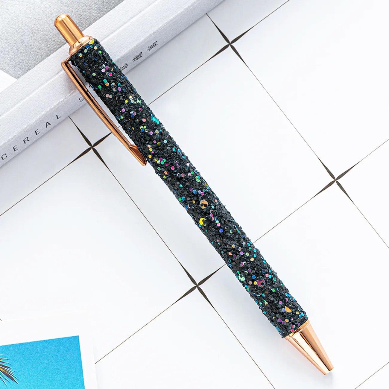 Strass-Roller-Kugelschreiber, luxuriös, süß, Hochzeit, Roségold, Metall, Schreibwaren, Schule, Bürobedarf, Spinning, 1 Stück