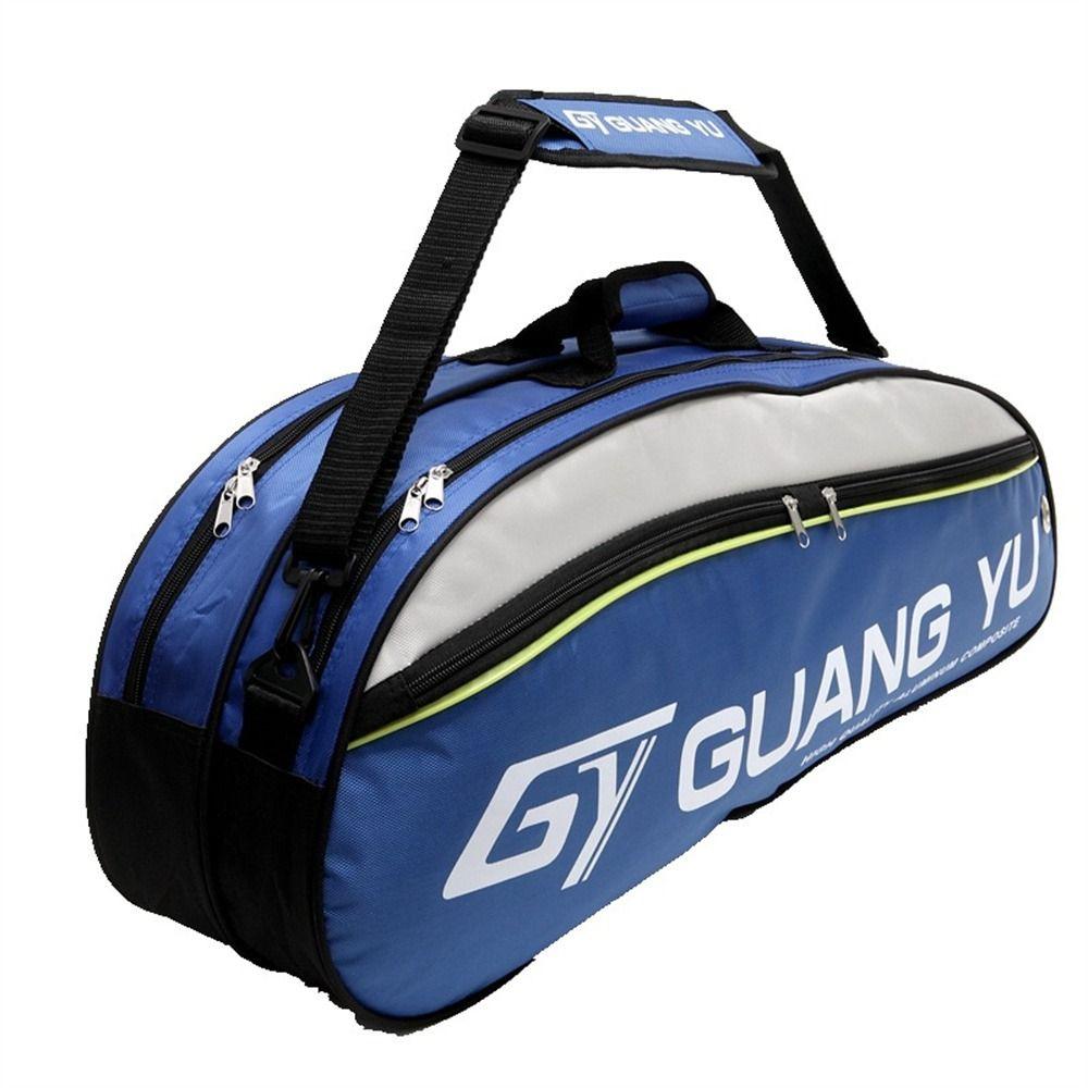 Badmintonschläger Tasche mit großer Kapazität 4 bis 6 Schläger Federball Tasche Tennisschläger Tasche für Jugendliche und Erwachsene blau