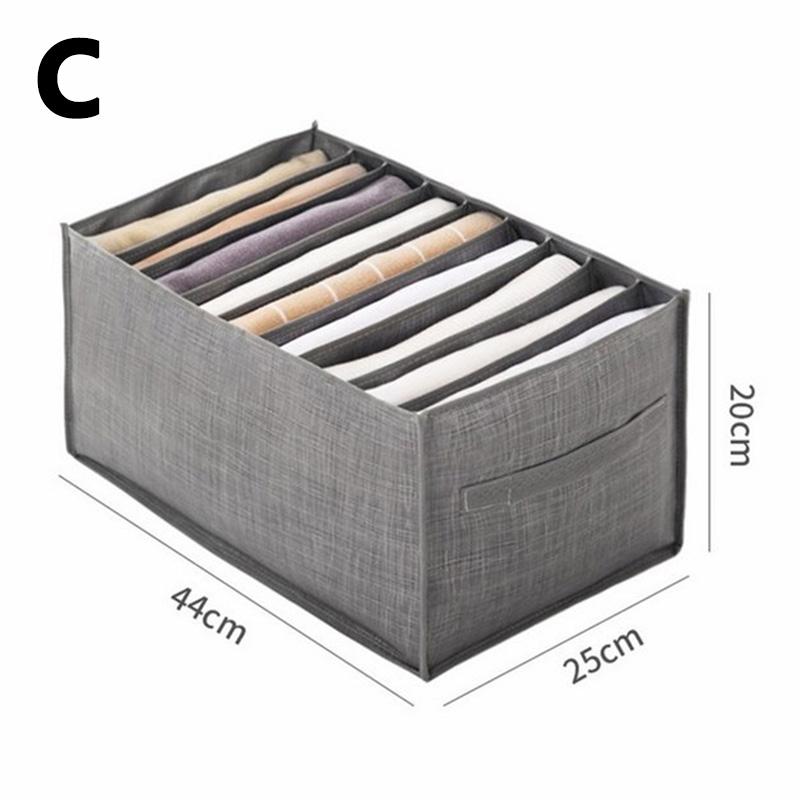 1PC Organizer Non-Woven Aufbewahrungsbox Closet Organizer faltbare Jeans Fach Schublade Teiler A