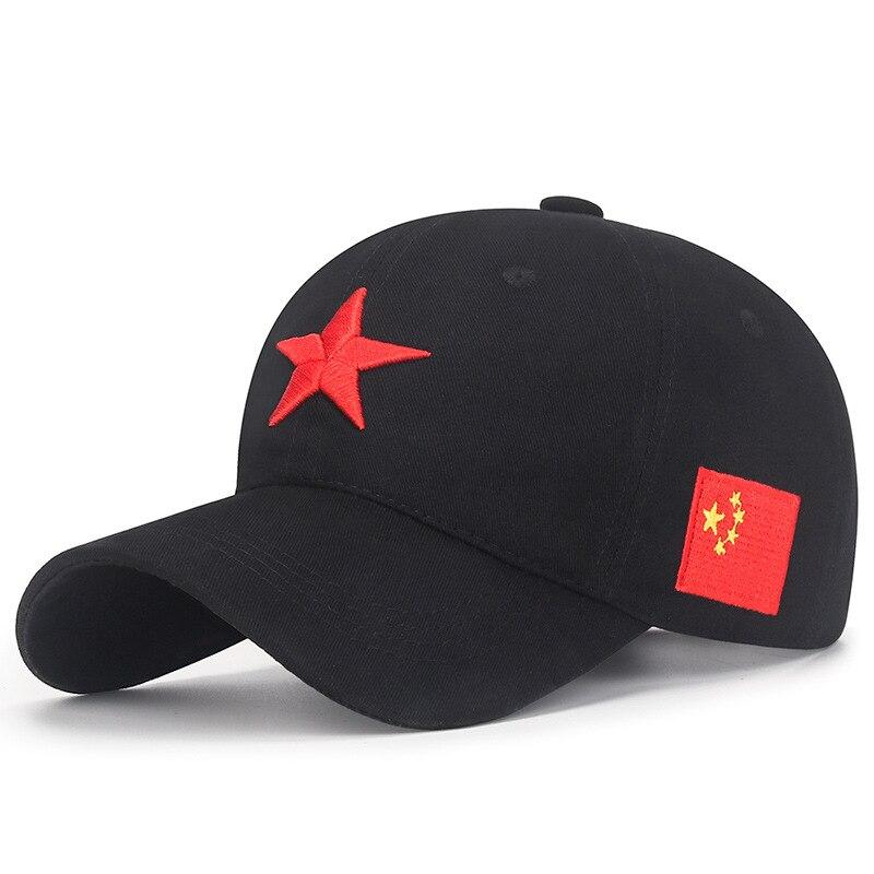 NORTHWOOD Camouflage Cap Herren Baseball Cap Snapback Baumwolle 3D Stickerei Stern Casual Hut Cap 55-60 cm schwarz