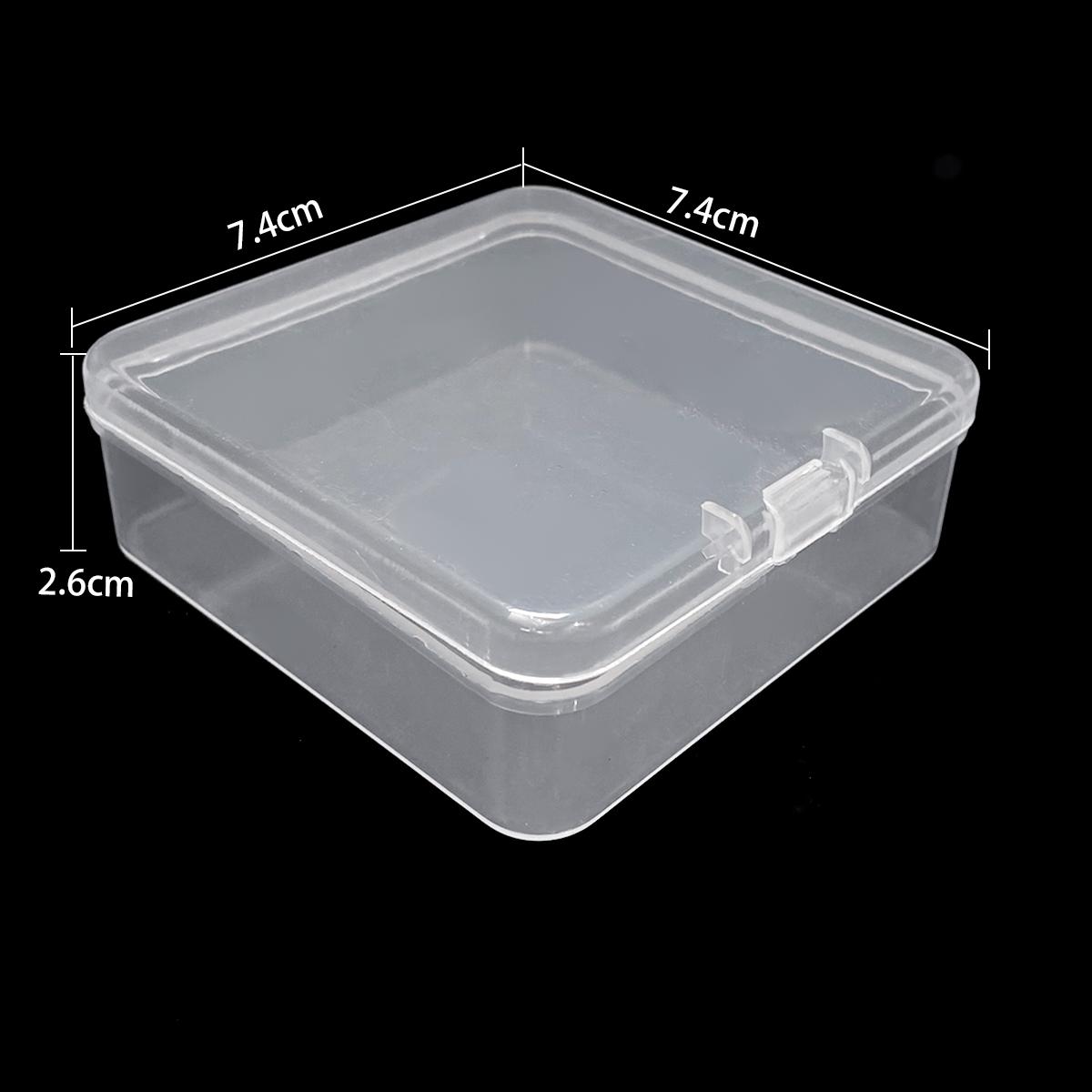 Einstellbare Schmuck Aufbewahrungsbox Kunststoff PVC Aufbewahrungsbox Halter Fall Transparent Schmuck Werkzeug Tragbare Organizer Container 7.4x7.4x2.6cm 1pc