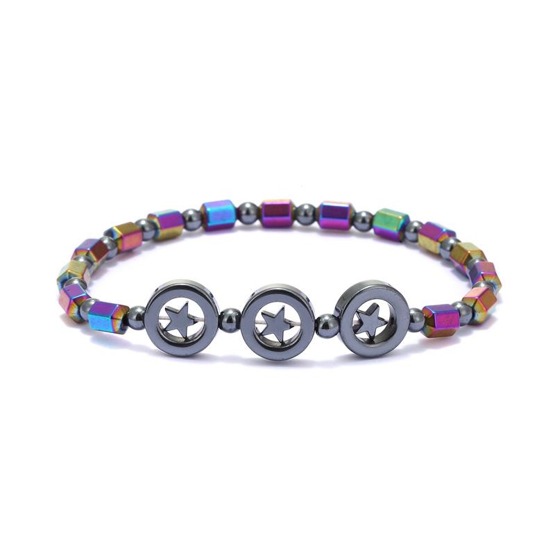 Bunte Hämatit-Energie-Magnete-Armband-Fußkettchen-Frauen-bunter Stein-Magnettherapie-Gesundheitswesen-Armband-Charme-Schmuck style1